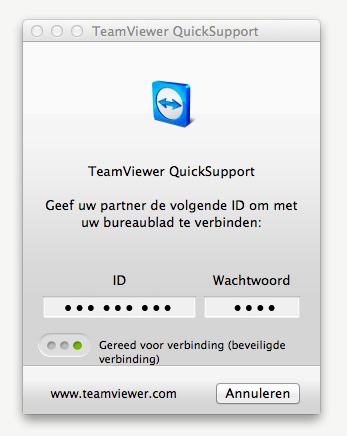 Teamviewer Quicksupport door ZZPstudio