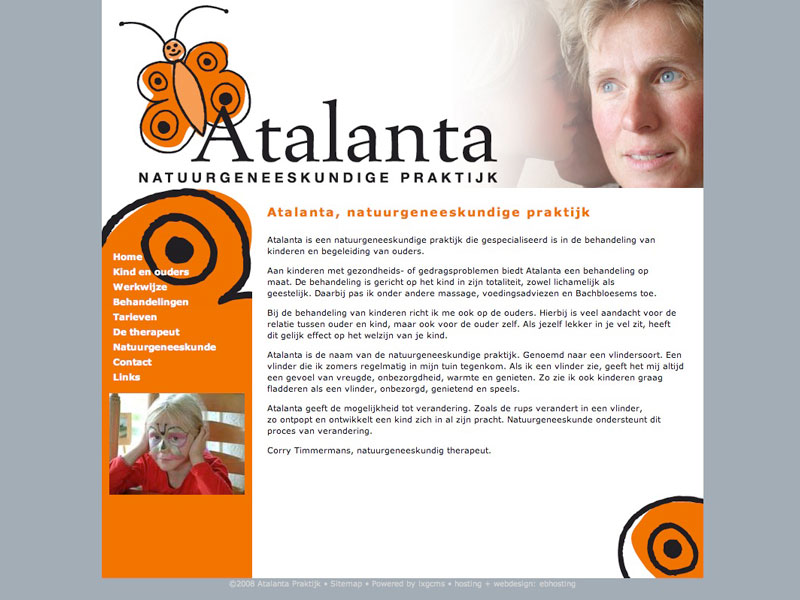 ZZPstudio portfolio webdesign voor www.atalanta-praktijk.nl