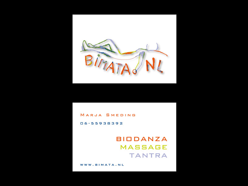 ZZPstudio portfolio grafisch ontwerp voor Bimata • visitekaartje