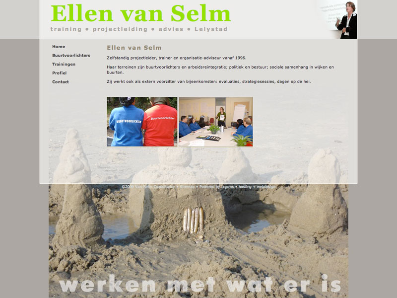 ZZPstudio portfolio webdesign voor www.ellenvanselm.nl