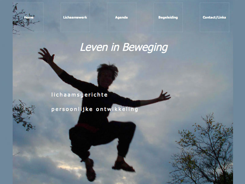 ZZPstudio portfolio webdesign voor www.leveninbeweging.nl