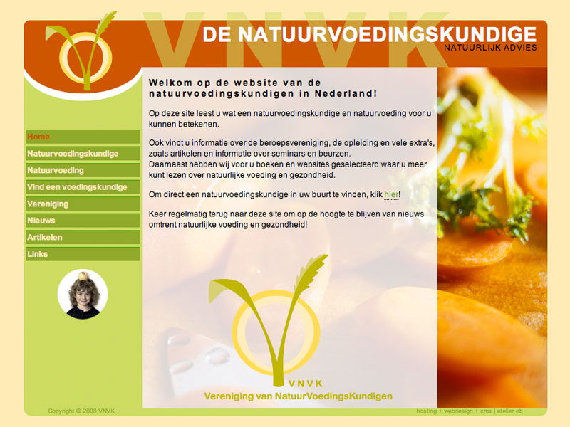 ZZPstudio portfolio webdesign voor www.natuurvoedingskundige.nl