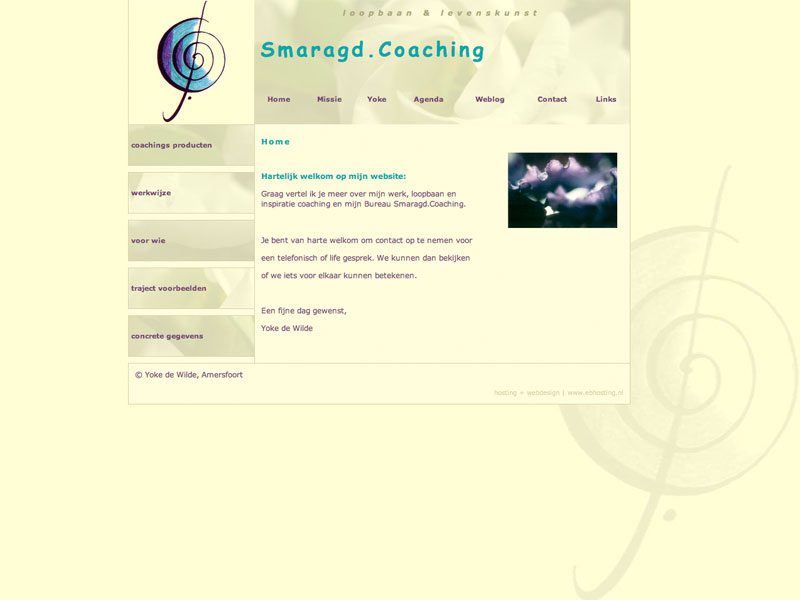 ZZPstudio portfolio webdesign voor www.smaragd-coaching.nl