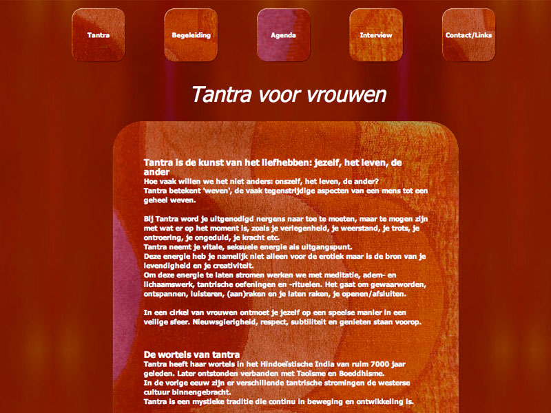 ZZPstudio portfolio webdesign voor www.tantravoorvrouwen.nl